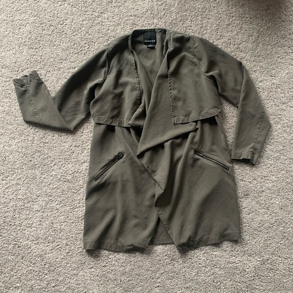 Trouve open front lightweight trench cardigan - Picture 3 of 9